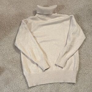 Elegant Cream Turtleneck Sweater